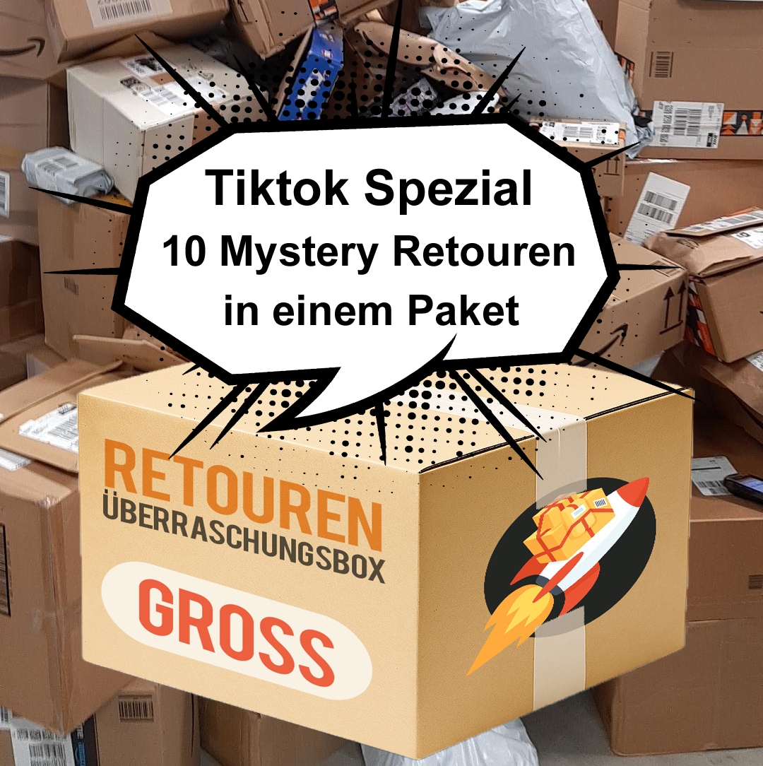 10 Mystery Retouren Pakete und Tüten im großen Karton